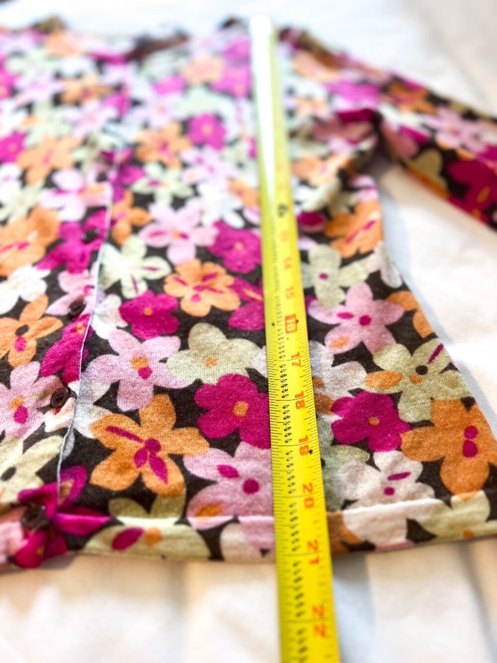 Garnet Hill Cardigan Floral Wool Cardigan Sweater Career Wear Retro size Small - Picture 8 of 9